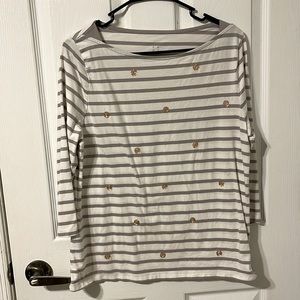 XL Lavender Striped Top